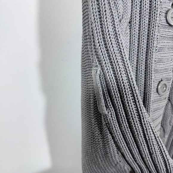 Vintage Old Navy Womens Y2K Hooded Knitted Cardigan Sweater Vest size L - Picture 5 of 5